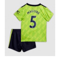 Fotbalové Dres Manchester United Harry Maguire #5 Dětské Alternativní 2022-23 Krátký Rukáv (+ trenýrky)